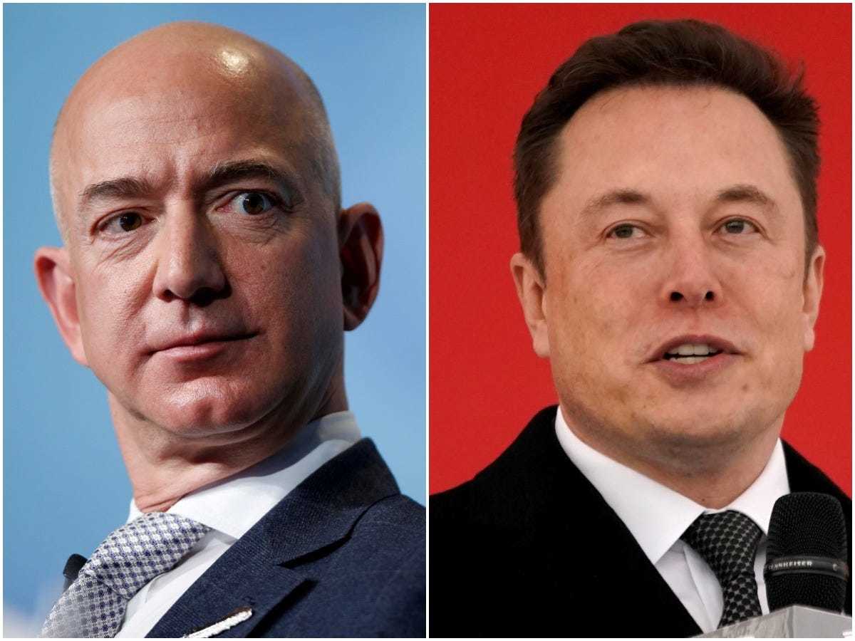 Elon Musk chế giễu CEO Amazon là kẻ bắt chước