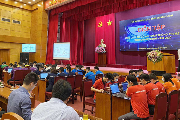 Quảng Ninh diễn tập ứng cứu sự cố tấn công mạng vào hệ thống thông tin quan trọng