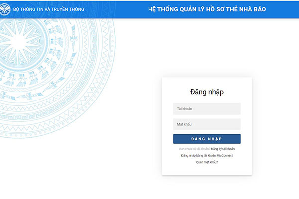 Các Sở TT&TT sẽ được cấp tài khoản truy cập phần mềm quản lý thẻ nhà báo