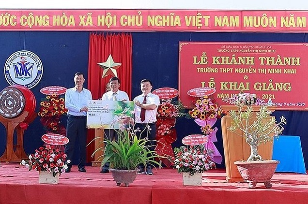 2 trường ở Khánh Hòa được tặng hệ thống điện mặt trời