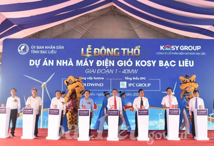 Bạc Liêu khởi công xây nhà máy điện gió thứ 8, công suất 40 MW