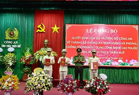 Thừa Thiên Huế đã có Phòng An ninh mạng thuộc Công an tỉnh