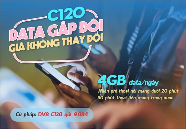 Gói cước C120 của Mobifone - Giải tỏa mối lo data