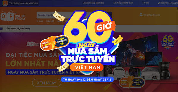 “60 giờ mua sắm trực tuyến Việt Nam 2020” đã bắt đầu