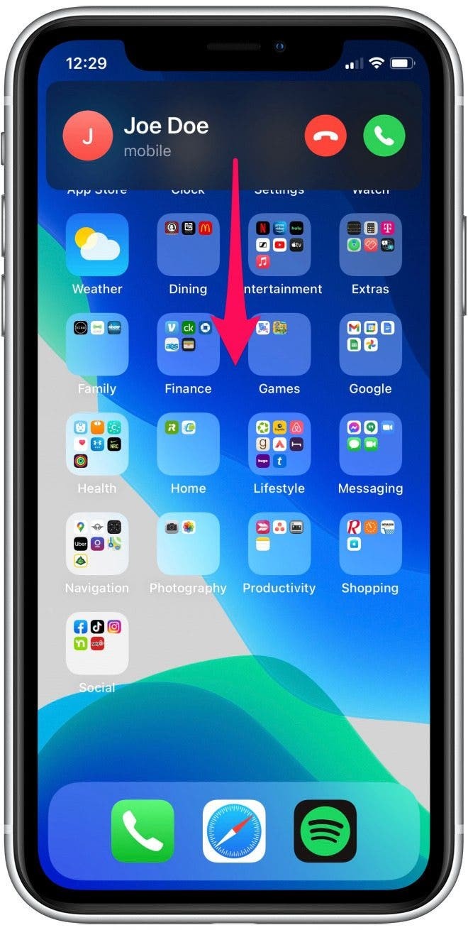 Hướng dẫn nhận cuộc gọi đến trên iOS 14 toàn màn hình