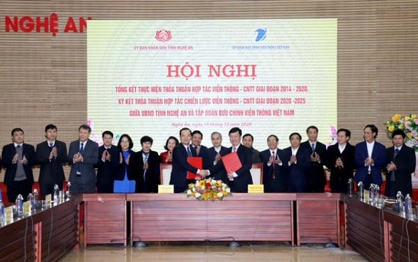 UBND tỉnh Nghệ An và Tập đoàn VNPT ký kết Thỏa thuận hợp tác chiến lược Viễn thông – CNTT giai đoạn 2020 – 2025