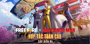Sự kết hợp giữa game Free Fire và siêu anh hùng Nhật Bản One-Punch Man