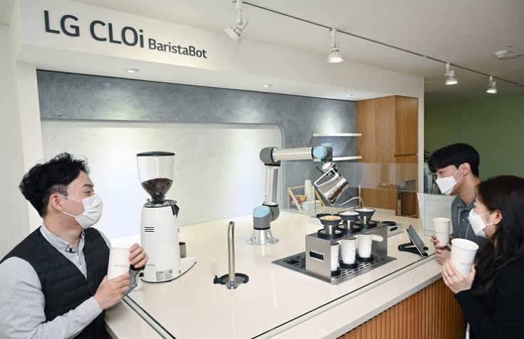 LG,robot,cà phê