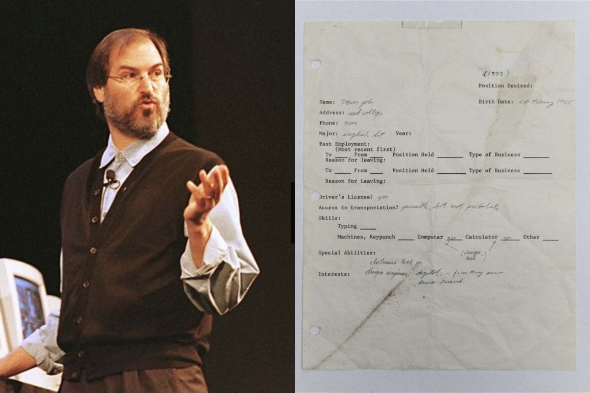 CV của Steve Jobs đấu giá hơn 5 tỷ đồng