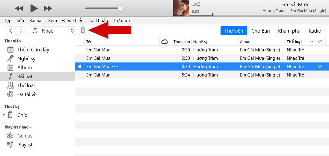 Cách cài nhạc chuông cho iPhone bằng iTunes