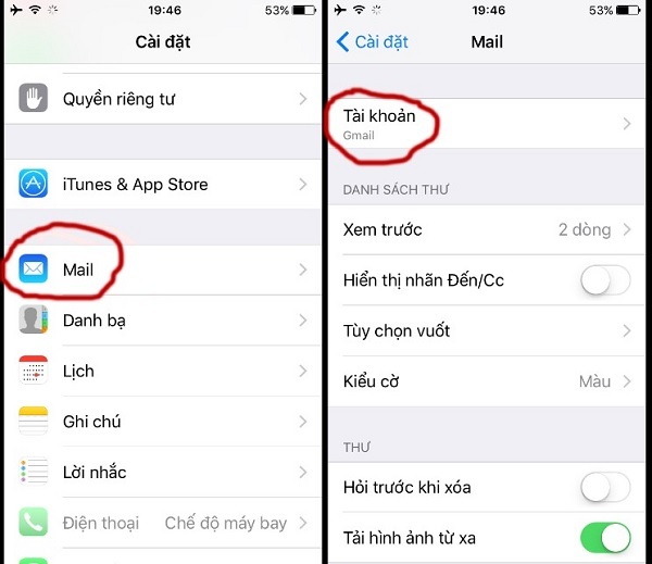 Cách đăng xuất Gmail trên iPhone