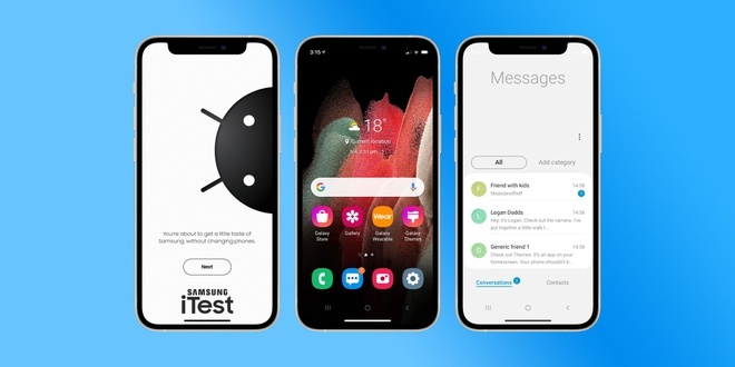 Dùng thử điện thoại Samsung ngay trên iPhone
