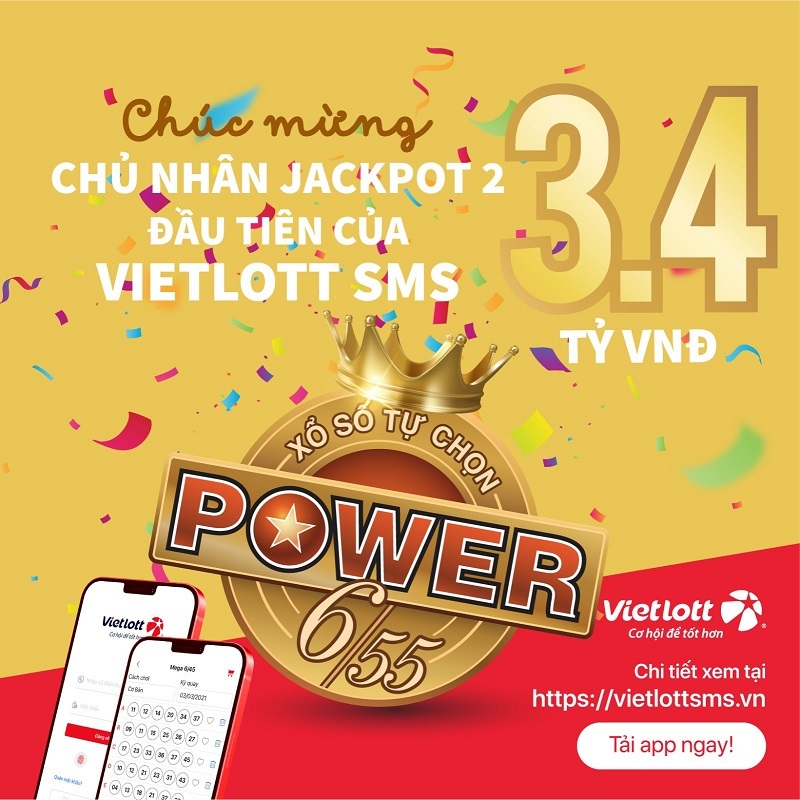 Chủ thuê bao MobiFone trúng Jackpot 3,4 tỷ đồng khi mua vé trên kênh điện thoại Vietlott SMS