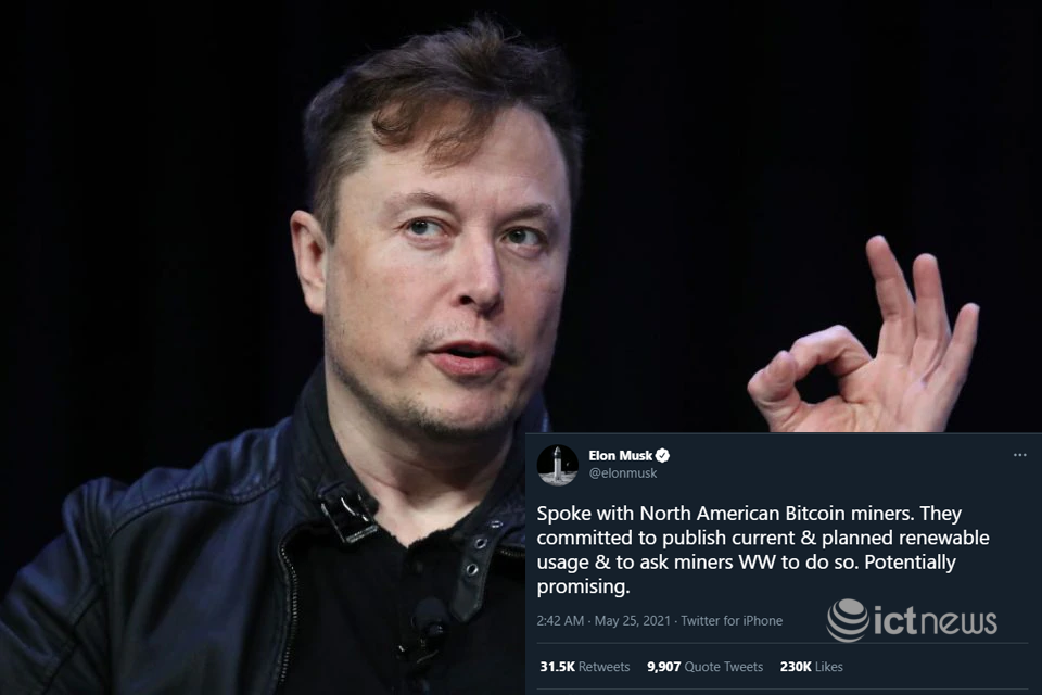 Elon Musk nói đã làm việc với thợ đào, giá Bitcoin bật tăng trở lại