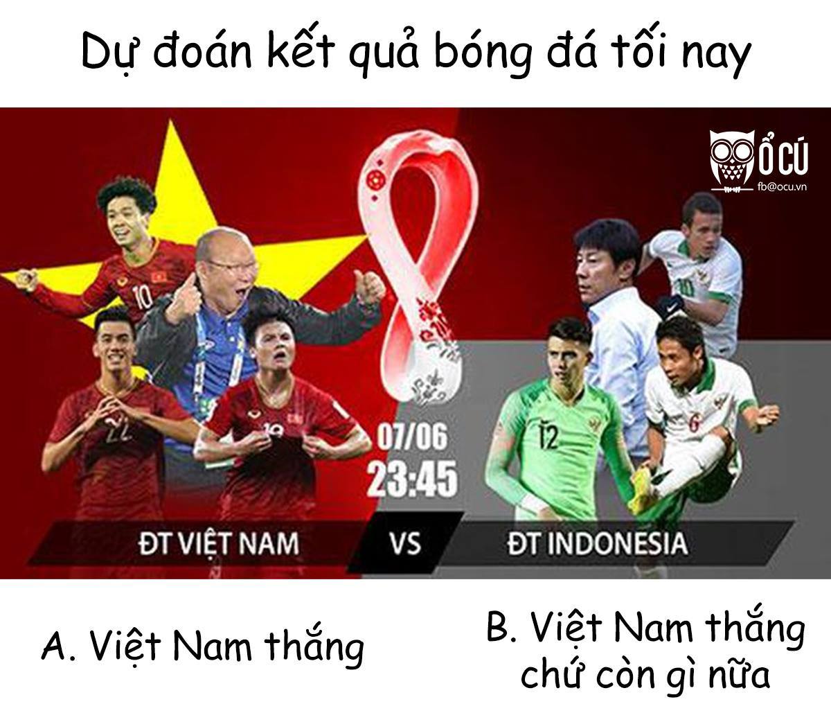 Tuyển Việt Nam, trận thắng, ảnh chế: Tuyển Việt Nam đã giành chiến thắng ngoạn mục trong trận đấu mới đây và các cư dân mạng đã tạo ra những bức ảnh chế hài hước để tưởng nhớ sự kiện đáng nhớ này. Hãy cùng xem những ảnh chế độc đáo và thú vị!