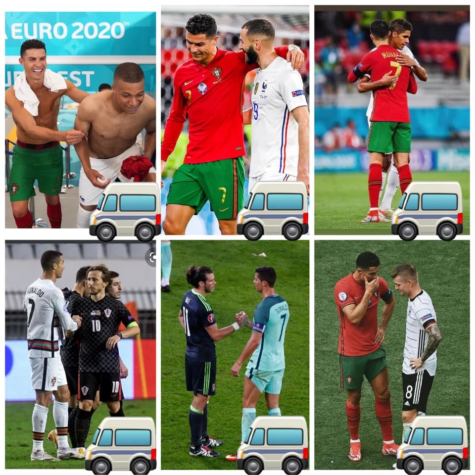 Ronaldo rủ Mbappe về nước và loạt ảnh hài hước vòng 1/16 Euro 2020 lan truyền trên mạng