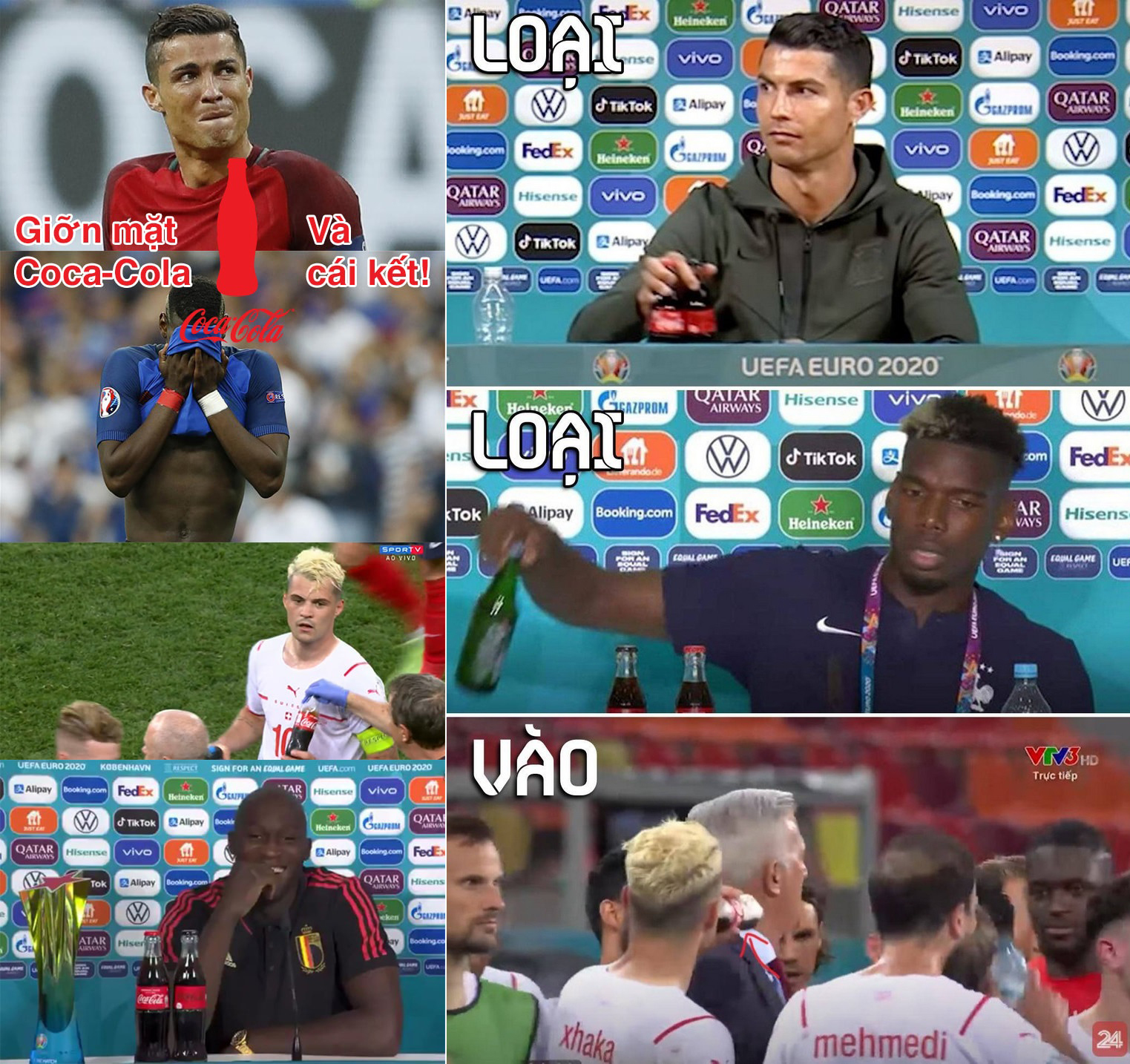 Ronaldo rủ Mbappe về nước và loạt ảnh hài hước vòng 1/16 Euro 2020 lan truyền trên mạng