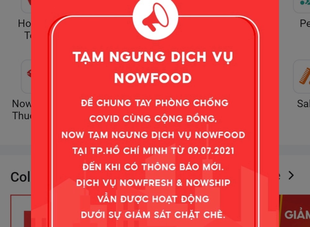 Sáng nay, ứng dụng gọi xe đồng loạt thông báo ngưng hoạt động tại TP.HCM