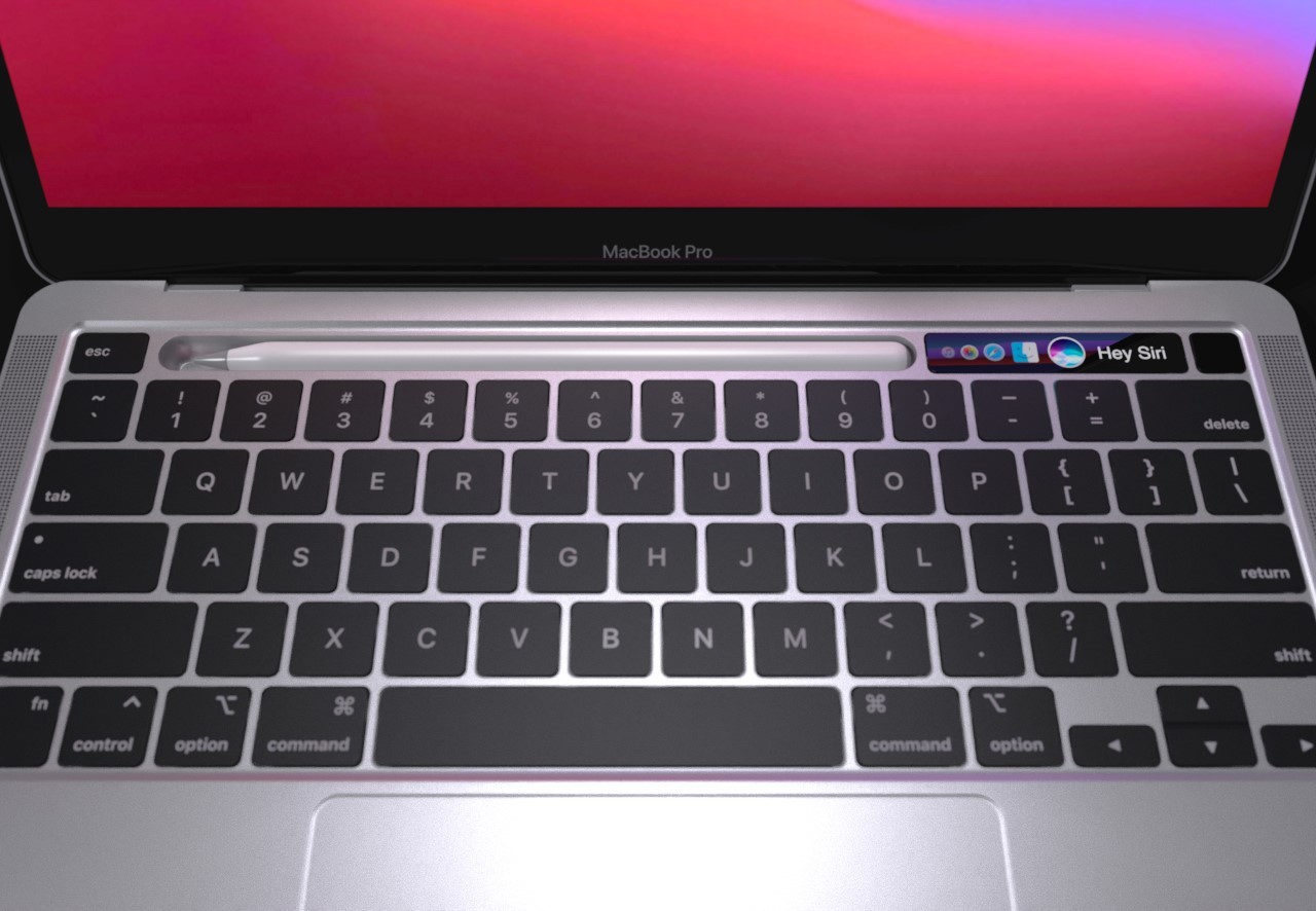 Lộ diện mô hình MacBook Pro với khay chứa bút cảm ứng
