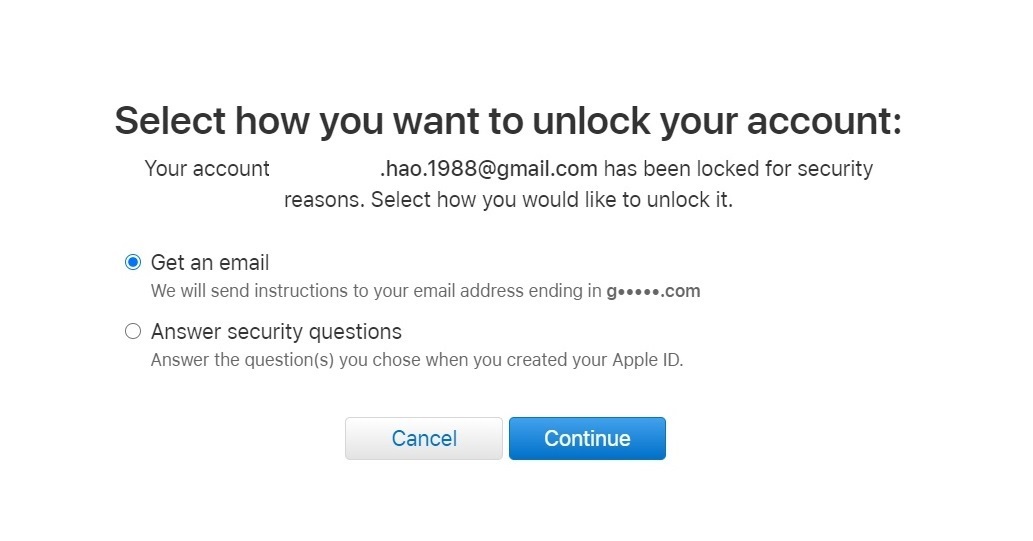 làm cách nào để lấy lại mật khẩu icloud