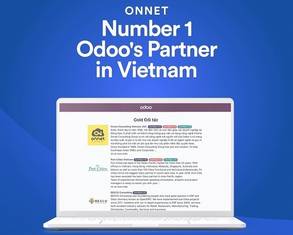 Onnet Consulting trở thành đối tác số 1 của Odoo tại Việt Nam