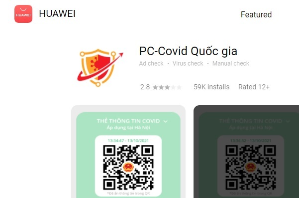 Hướng dẫn cài PC-Covid trên điện thoại Huawei