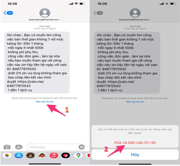 Ba cách chặn tin nhắn rác iMessage trên iPhone