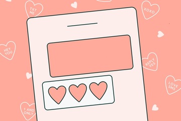 Tin nhắn xếp hình trái tim cho mùa Valentine