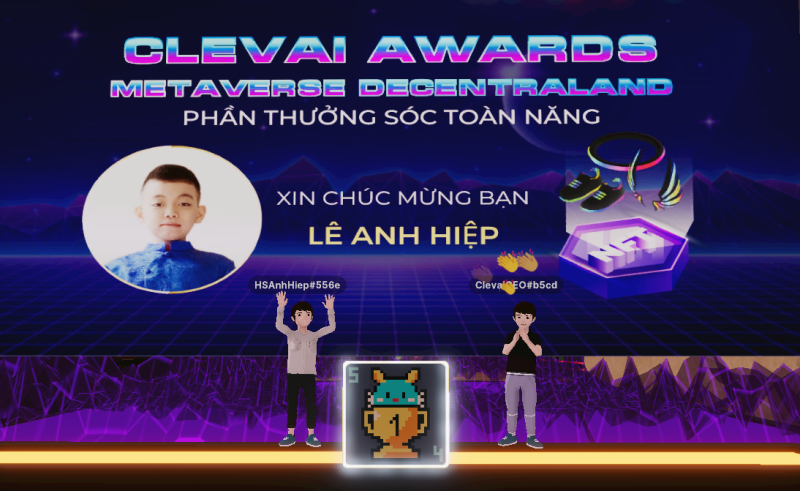 Trên siêu vũ trụ ảo Metaverse diễn ra lễ trao giải NFT cho học sinh Việt xuất sắc