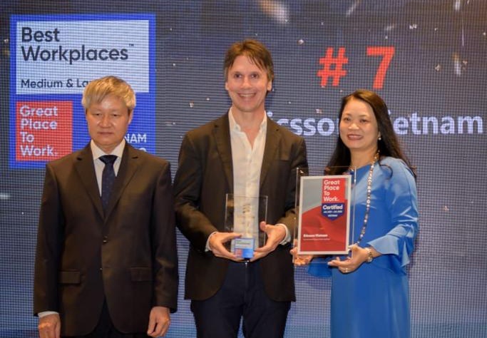 Ericsson Việt Nam được vinh danh Top 10 Nơi làm việc tuyệt vời nhất tại Việt Nam năm 2022