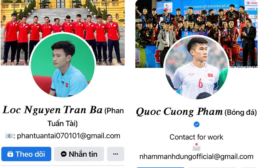 Nhâm Mạnh Dũng và một số cầu thủ Việt Nam bị đổi tên Facebook