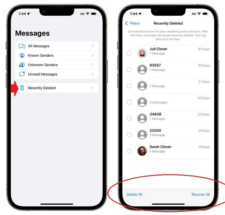 Hướng dẫn khôi phục tin nhắn đã xóa trên iOS 16