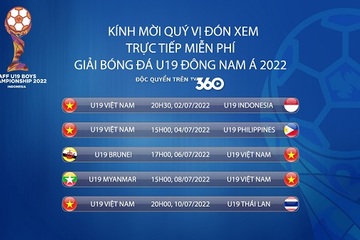 Viettel sở hữu bản quyền phát sóng Giải Vô địch U19 Đông Nam Á 2022