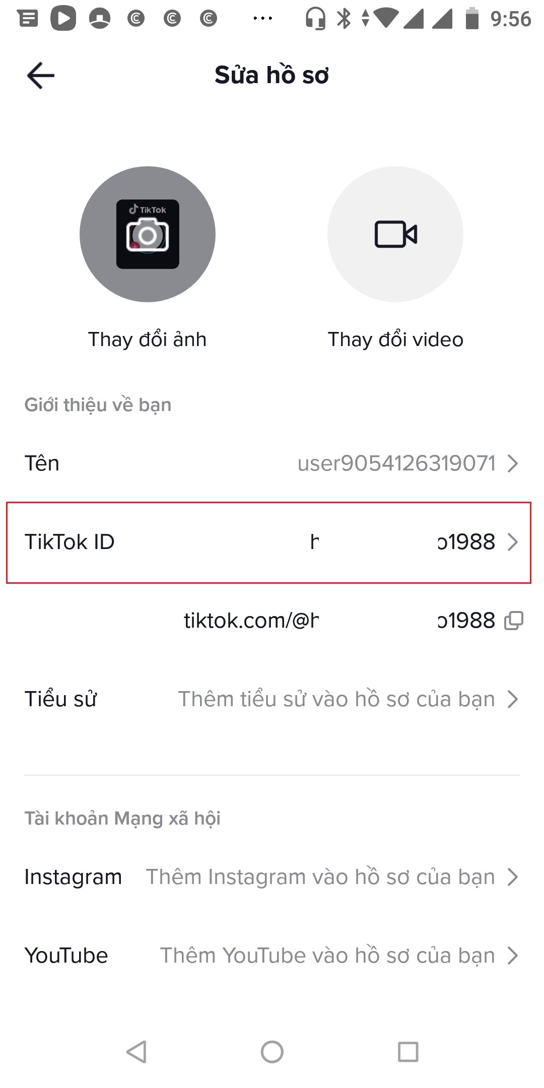 Hướng dẫn đổi tên TikTok ID