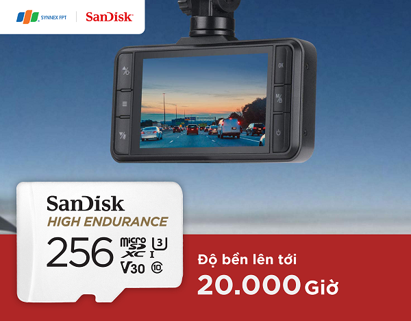 SanDisk High Endurance: Những thông số ấn tượng cho một thẻ ghi hình