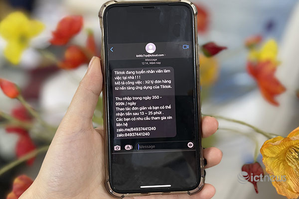 Tái diễn tình trạng giả mạo TikTok nhắn tin tuyển nhân viên để lừa đảo