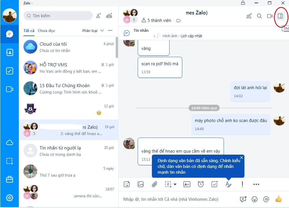 Hướng dẫn tải ảnh chat Zalo về máy tính