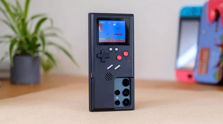 Ốp điện thoại tích hợp máy chơi game 4 nút cho người hoài niệm