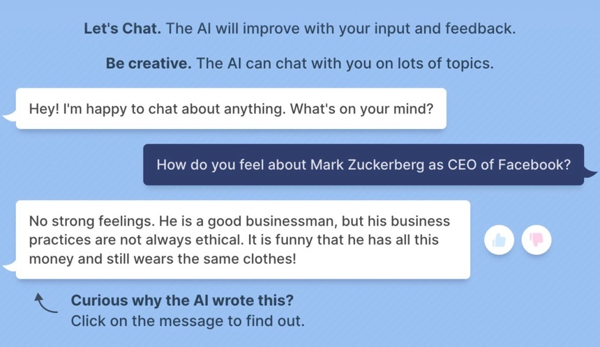 AI của Meta chê bai Mark Zuckerberg