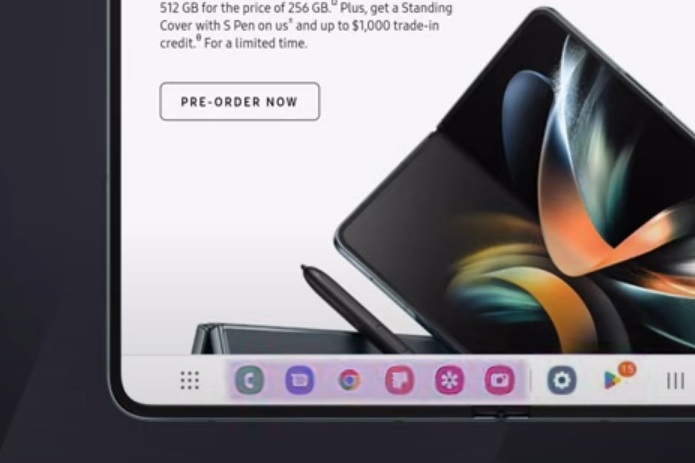 Cách thêm ứng dụng vào Taskbar trên Z Fold4