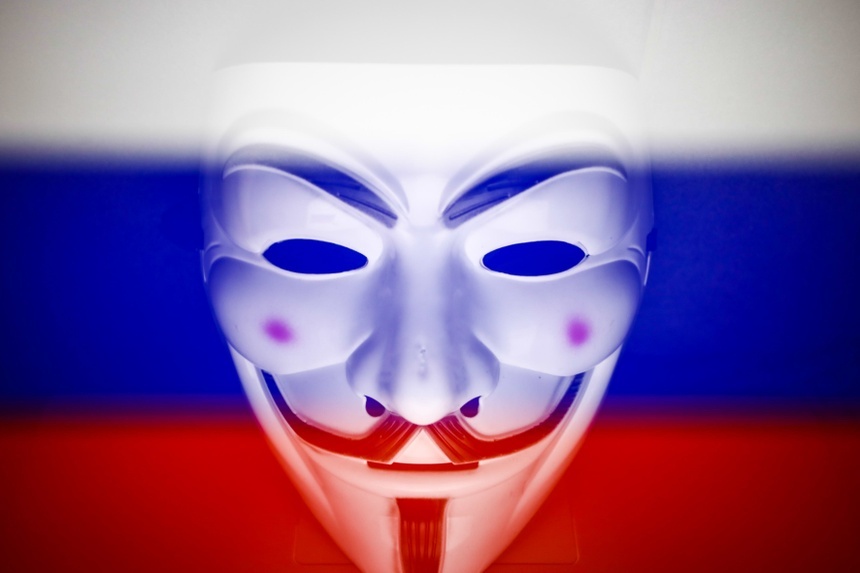 Anonymous gây tắc đường ở Moscow