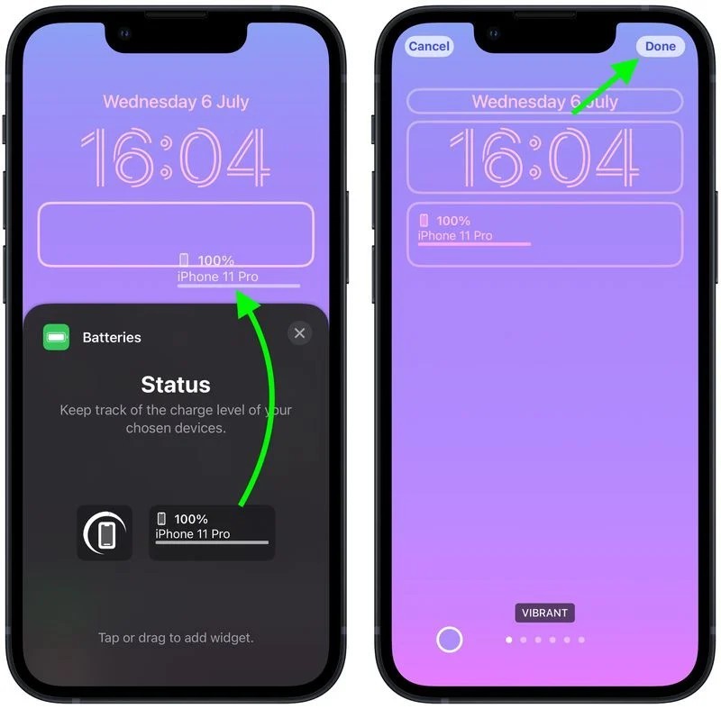 Cách hiển thị phần trăm pin iPhong màn hình khóa trên iOS 16